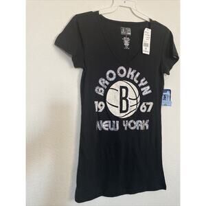 NBA 4 Her BY UNK Women's SMALL RETRO TEE Brooklyn Top. Nwt